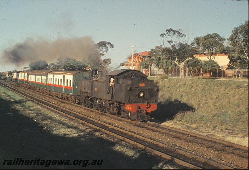 P11443
DD class 599, up suburban passenger, between West Leederville and Subiaco. ER line.
