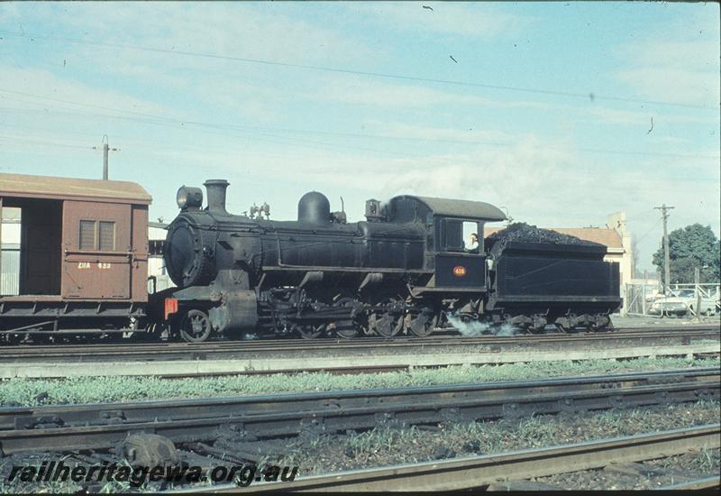 P11545
FS class 416, shunting, part view of ZBA class 439 brakevan, East Perth yard. ER line.
