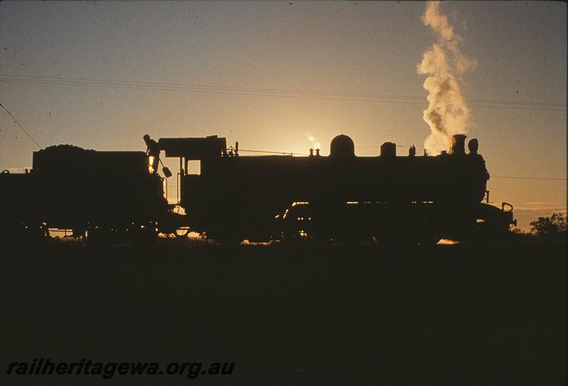 P11657
PMR class 727, up goods, silhouette, Byford. SWR line.
