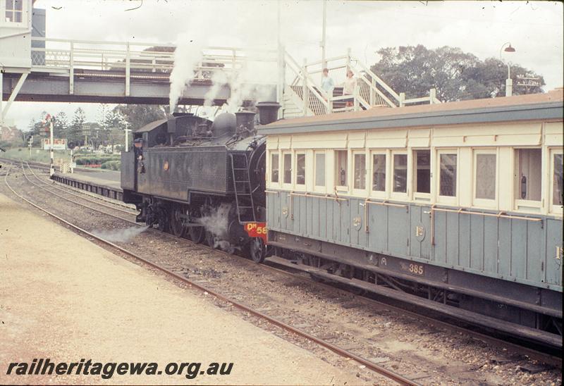 P11690
DM class, ACL class 385, footbridge, platform, waiting in back platform, Claremont. ER line.
