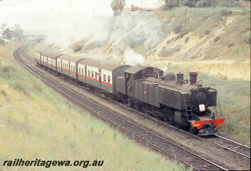 P11695
DM class 584, up show special, West Leederville cutting. ER line.
