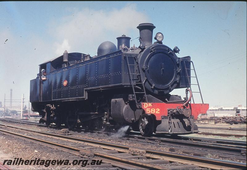 P11769
DM class 582, departing East Perth loco shed. ER line.
