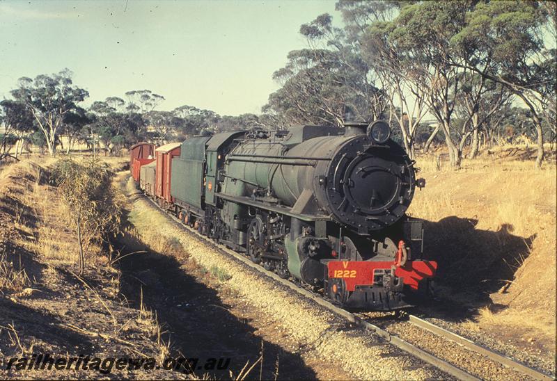 P11866
V class 1222, down goods, Cuballing bank. GSR line.
