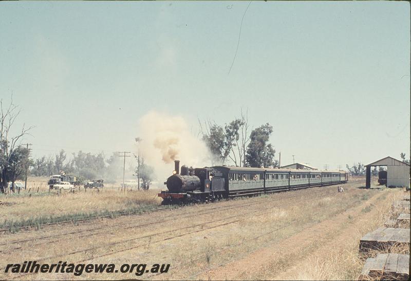 P11925
G class 123 on special train, departing Dardanup. PP line.
