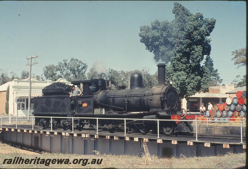 P11934
G class 123 on turntable, Donnybrook. PP line.
