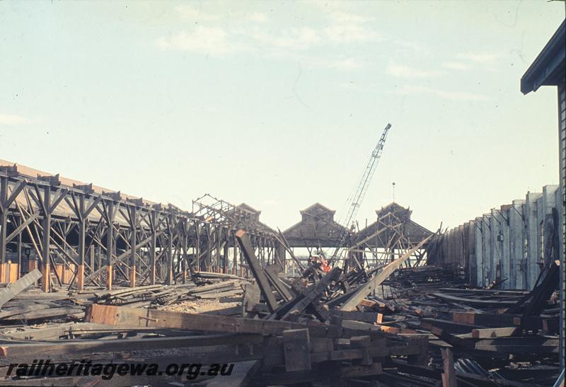 P11947
East Perth loco shed, demolition in progress. ER line.
