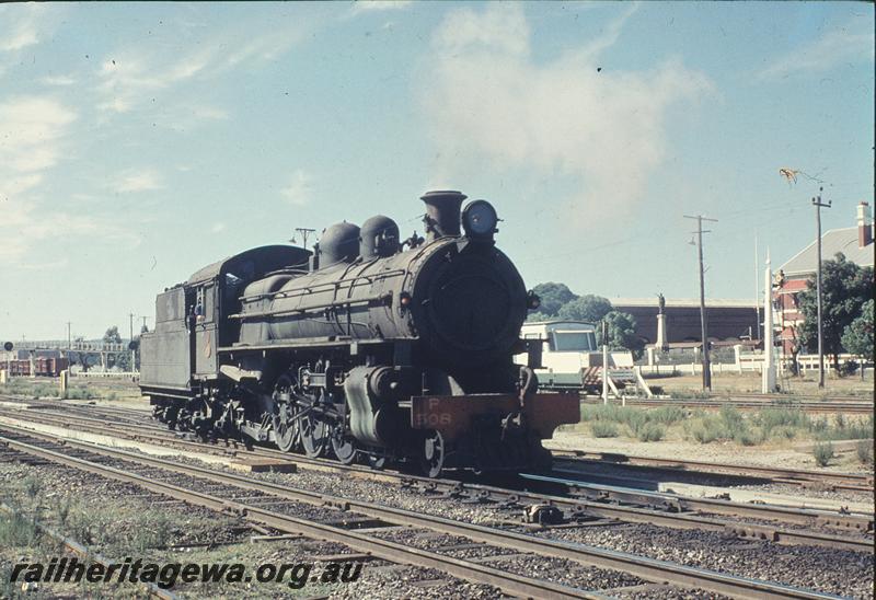 P11964
P class 508, light engine, departing Midland, Matisa Track Recorder Car in background. ER line.
