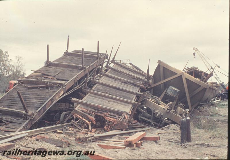 P11988
QA class wagons, XB class wagons, Mundijong Junction accident. SWR line.
