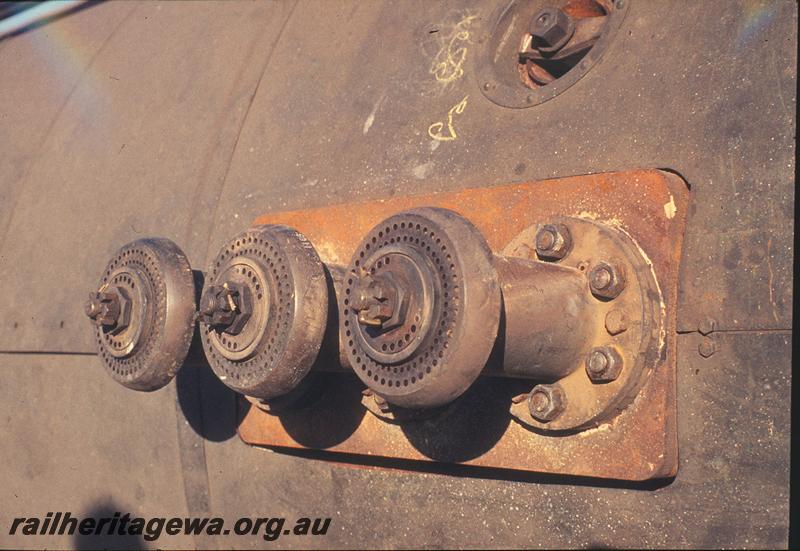 P11996
V class 1206, safety valve detail, Mundijong Junction accident. SWR line.
