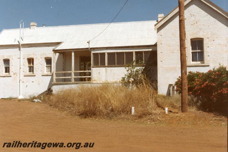 P12041
7 of 10 views of the station building at Gingin, MR line before restoration of the building, view of the rear of the building
