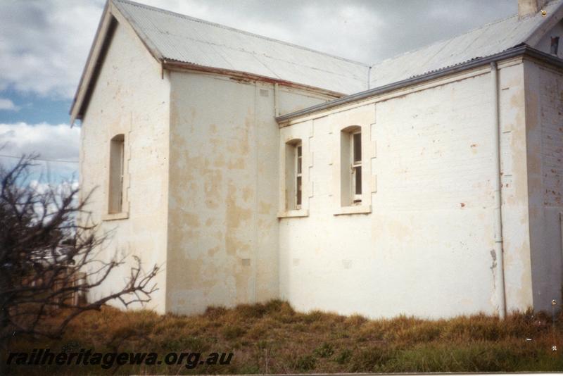 P12043
9 of 10 views of the station building at Gingin, MR line before restoration of the building, view of part of the rear 
