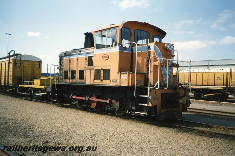P12079
T class 1805, orange Westrail livery, side and front view

