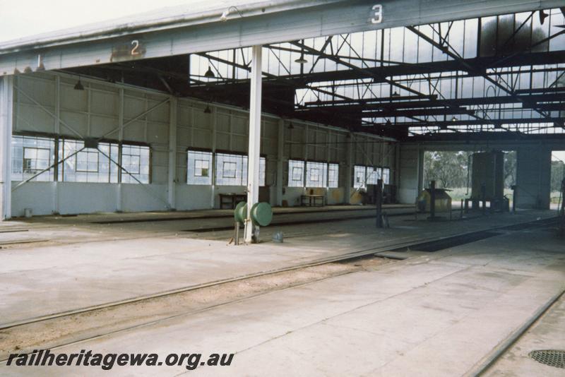 P12096
1 of 5 views of the loco shed at the Narrogin loco depot, GSR line, internal view

