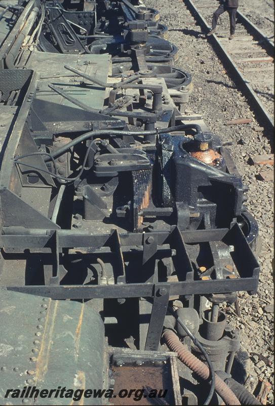 P12109
V class 1206, trailing truck detail, Mundijong Junction accident. SWR line.
