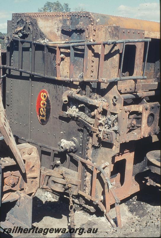 P12114
V class 1206, rear of tender, Mundijong Junction accident. SWR line.
