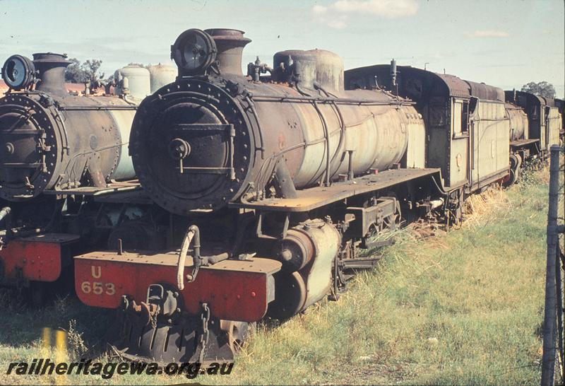 P12160
U class 653, plus other U class, Midland Workshops graveyard. ER line.
