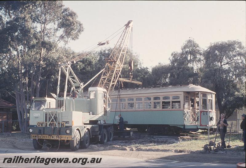 P12366
Tram 66, preparations for move, South Perth Zoo
