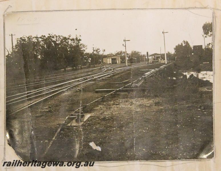 P12614
Yard, Station buildings, goods shed, Armadale, SWR line, general view of the yard looking north
