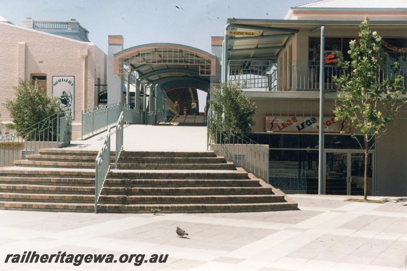 P12663
Entrance to overpass from Raine Square to the Perth Bus Station taken from the Raine Square end.
