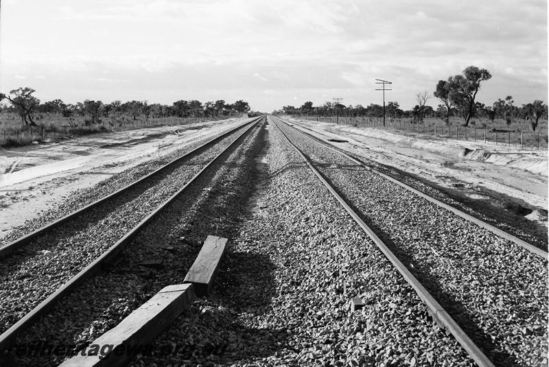P12766
Track, double track well ballasted, view along the track, location Unknown.

