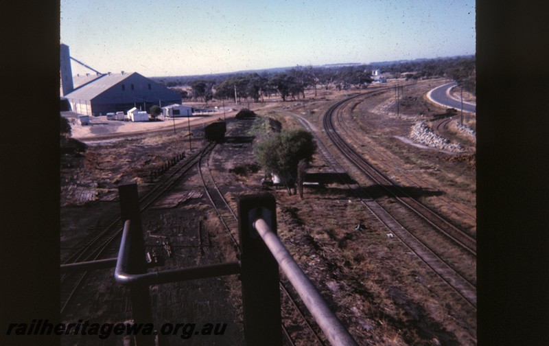P12827
Mainline south, elevated view taken from the coaling tower, Katanning Yard, GSR line
