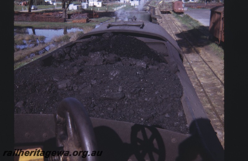 P12835
V class, Cranbrook, GSR line, view looking forward over the coal load in the tender
