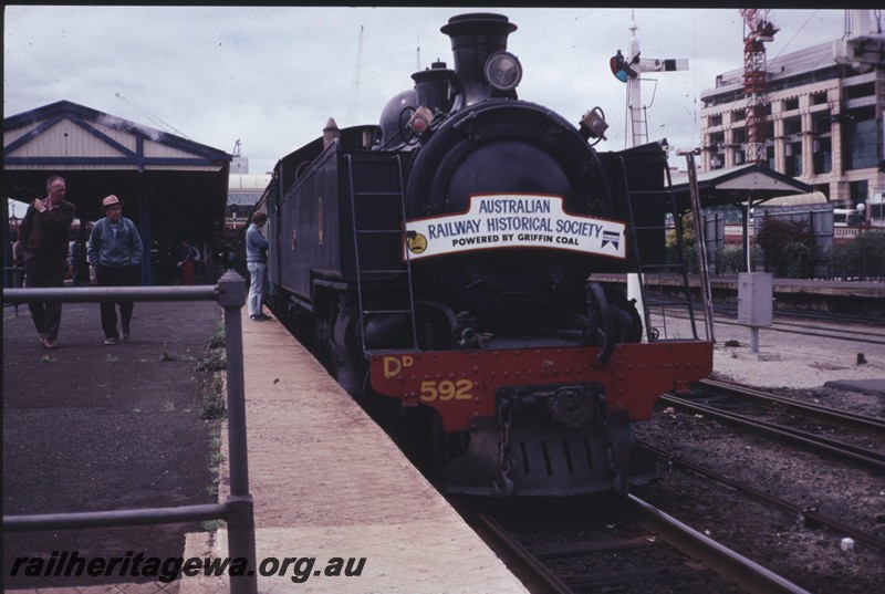 P12904
DD class 592, Perth Station, front view, on ARHS tour train
