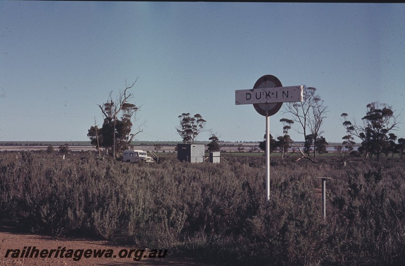 P12983
Station nameboard, Dukin, WLB line, 
