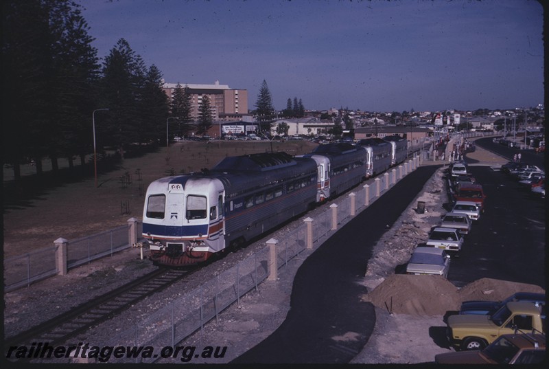 P13112
Four car Prospector railcar set, Fremantle Esplanade, hired special
