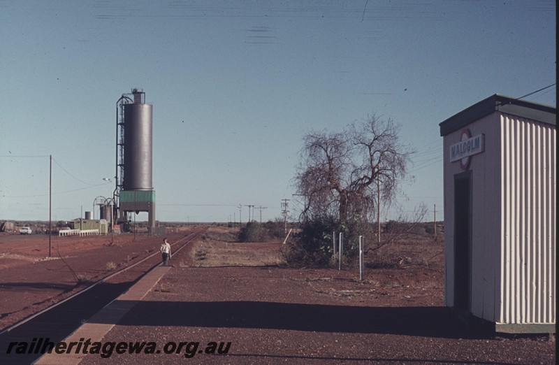 P13180
Out of shed, nickel loader, Malcolm, KL line, view along the track.
