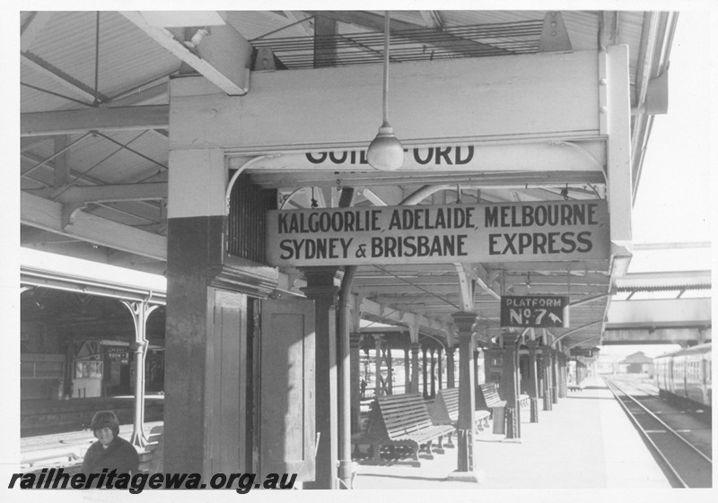P13212
1 of 23 views of the destination boards on the platforms of Perth Station. These boards were removed on 4th and 5th of December, 1982. 