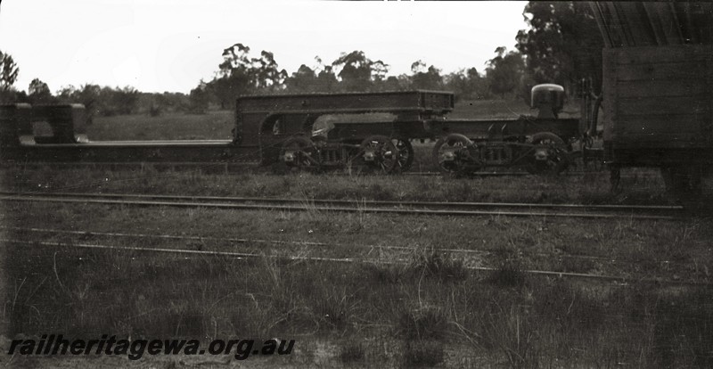 P13548
4 of 6 images of the construction of well wagon QX class 2300, at the Midland Workshops, the wagon was built under the direction of the photographer's father in law Jack Makin, view of the right hand end of the completed wagon
