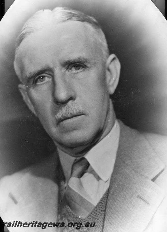 P13573
A. G. Hall, Commissioner of Railways, 1949-57, official portrait
