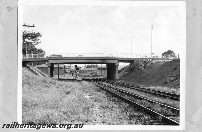 P13649
Road overbridge, Axon Street, Subiaco, view under the bridge looking west
