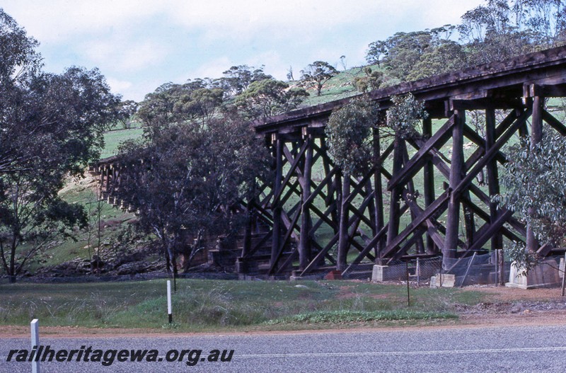 P13689
Trestle bridge, Ringa, CM line, view crossing road.
