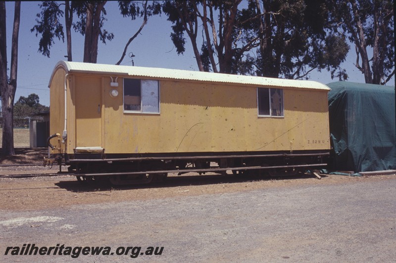 P13794
Z class 529-U, in the ownership of the Kojonup Tourist Railway Inc., Kojonup station yard, end and side view.
