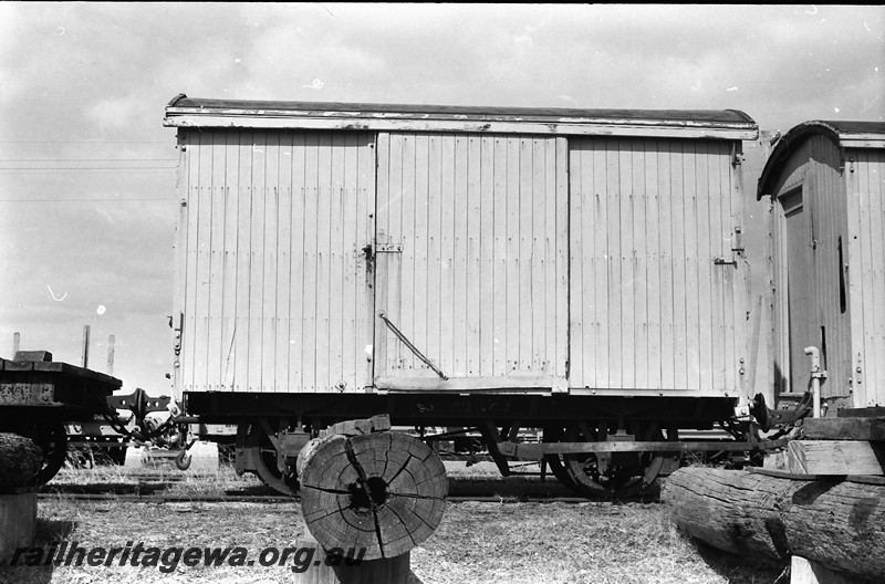 P13932
9 of 32 images of the railway and jetty precincts of Busselton, BB line, D class type work van, jetty precinct, side view.
