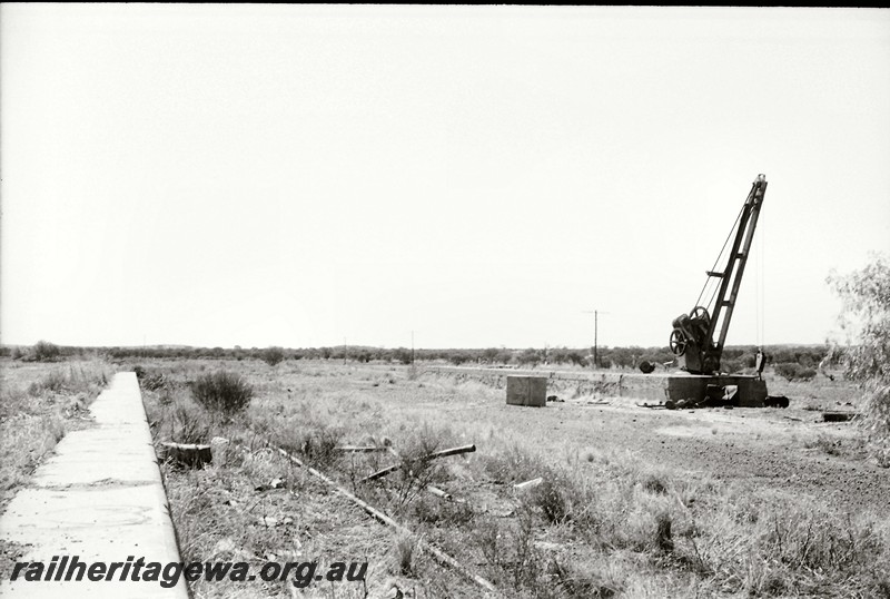 P13993
Platform, Platform crane Gwalia, KL line, abandoned and overgrown with weeds
