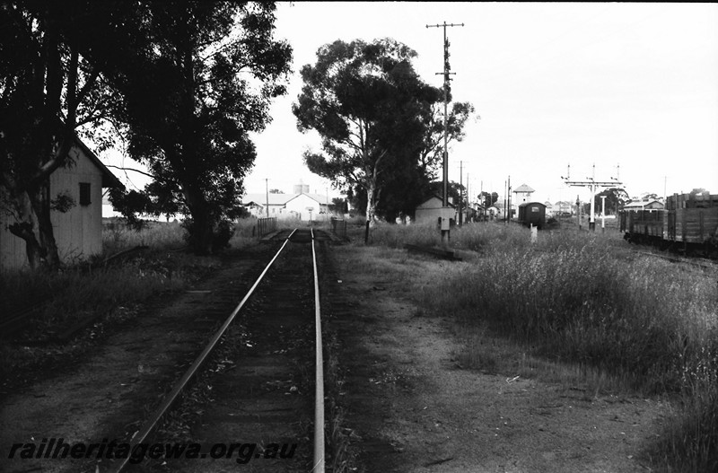 P14027
Track leading to the turntable, Northam loco depot, ER line, view along the track looking towards the turntable
