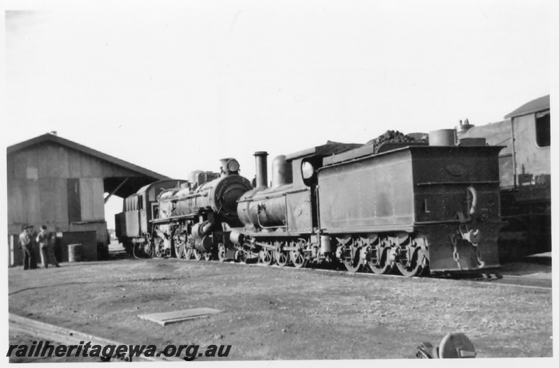 P14200
PM class, G class 52, ASG class 46, Kalgoorlie loco depot, EGR line, side and rear view of the G class.
