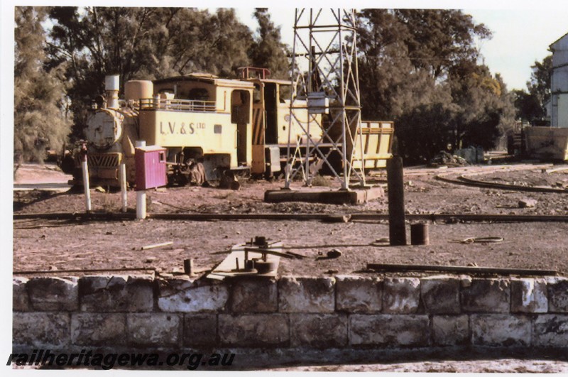 P14224
 Lake View & Star mine Orenstein and Koppel loco at the Lake View & Star Mine in Boulder, front and side view.
