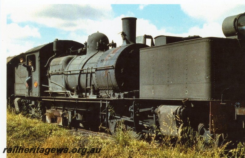 P14230
MSA class 494 Garratt at Midland, side and front view.
