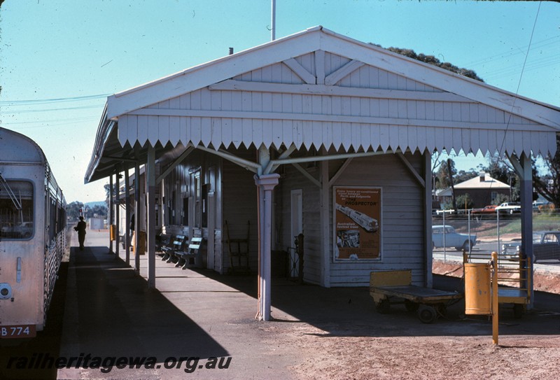 P14322
4 of 6, Station buildings, porter's trolley, station furniture, island passenger platform, Armadale, SWR line.
