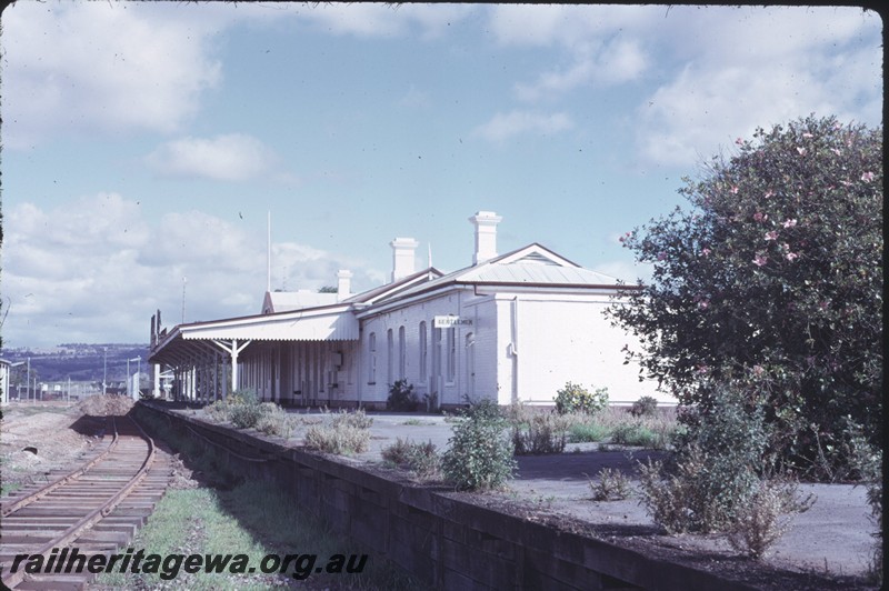 P14331
5 of 6, Abandoned station building, unballasted track, Northam, ER line.
