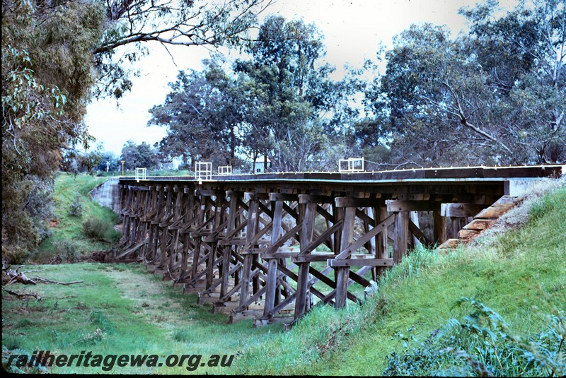 P14449
Trestle bridge, Capel, BB line, overall view of the bridge.
