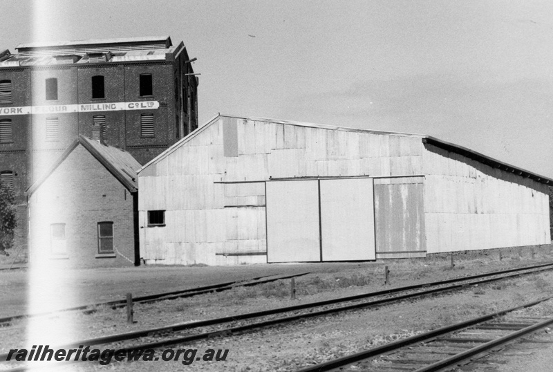 P14706
Burrage & Warren shed alongside the tracks with flourmill in the background, York, GSR line.
