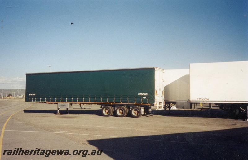 P15009
Trailer Railer RTSC3101, on road wheels, Kewdale, side and end view
