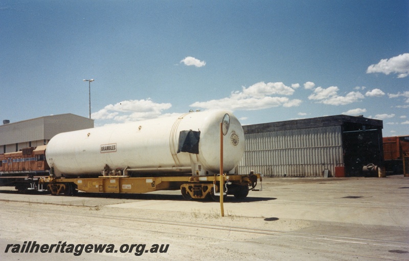 P15015
WQN class, later reclassified to AQNY class standard gauge container flat wagon with a tank marked 