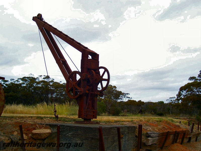 P15084
Platform crane with tie down hook, Ravensthorpe, HR line
