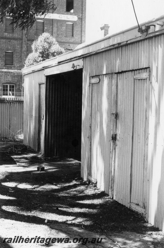 P15163
2 of 8 views of the gangers shed compound at York, GSR line, view inside the compound showing the front of the shed

